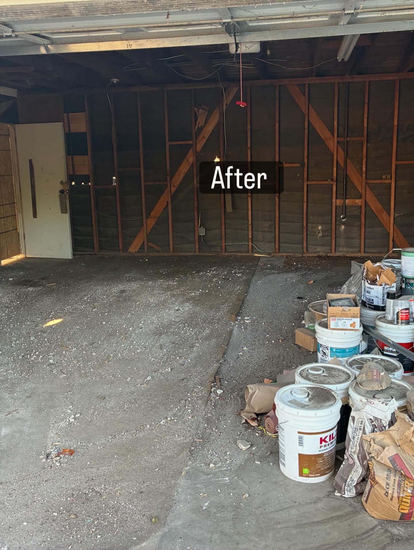 After: Construction / Demo Debris